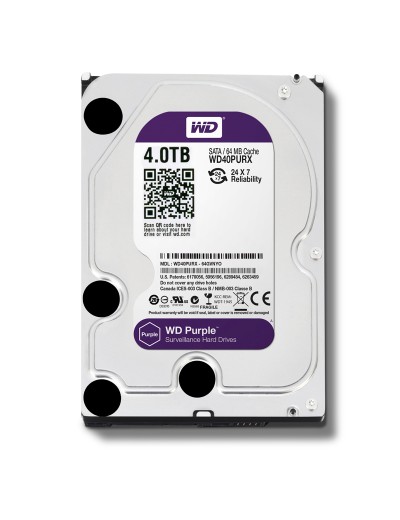 Жесткий диск 4000 GB (4 TB) SATA-III Purple WD43PURZ для видеонаблюдения